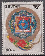 BHUTAN 1986 , Kilkhor Mandalas,  Religous Art, Buddhism,  Dieties,  1 Value, 50ch. MNH(**) Yvert 734, Scott 547.. - Bhoutan