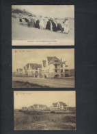 De Haan / Coq S/mer 3 Postkaarten 2 X Prevatorium , 1 X Un Cramignon Dans Les Dunes  ; Staat Zie 2 Scans !  LOT 378 - De Haan