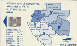 Gabon - Map Of Gabon - 100 Unites (CN C59xxxxxx) - Gabon