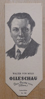 Walter Von Molo Erzähler Sternberg Mähren - 742 - Olleschau Lesezeichen Bookmark Signet Marque Page Portrait - Marque-Pages