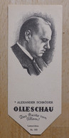 Alexander Schröder Lyriker Bremen - 777 - Olleschau Lesezeichen Bookmark Signet Marque Page Portrait - Marque-Pages