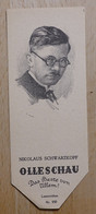 Nikolaus Schwarzkopf Erzähler Urberach - 950 - Olleschau Lesezeichen Bookmark Signet Marque Page Portrait - Bladwijzers