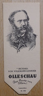 Richard Von Volkmann-Leander Jena Leipzig - 970 - Olleschau Lesezeichen Bookmark Signet Marque Page Portrait - Marque-Pages