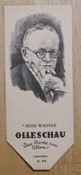 Hugh Walpole Erzähler Auckland - 974 - Olleschau Lesezeichen Bookmark Signet Marque Page Portrait - Marque-Pages