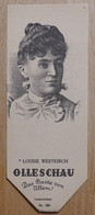 Louise Westkirch Erzählerin Amsterdam - 986 - Olleschau Lesezeichen Bookmark Signet Marque Page Portrait - Marque-Pages