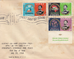 COVER. ETHIOPIA. FDC.  1968. STRUGGLE FOR PEACE - Ethiopie