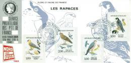 008 Carte Officielle Exposition Internationale Exhibition Hamburg 1984 France FDC Rapaces Birds Oiseaux Vögel - Briefmarkenausstellungen