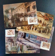 MACAU MAXIMUM CARS - 1989 Luis Camoes Museum 4 CARDS FULL SET FIRST DAY CANCEL (SB1#05) - Tarjetas – Máxima