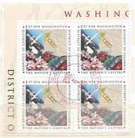 USA 2003 District Of Columbia Nation's Capital  SC.#3813 VFU Plate Block 4 On-piece - Plate Blocks & Sheetlets