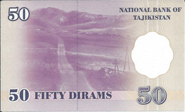 TADJIKISTAN   -  50  Dirams  1999   -- UNC --   Tajikistan - Tadzjikistan