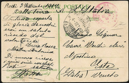 261 *  Postcard, Balkan War 1912-13, Sept. 4, 1912 Cancel Italian Militaire 6A Division, Aegean Island, Greece To Italy. - Autres & Non Classés