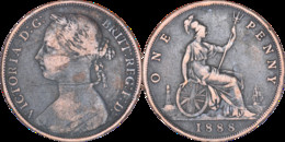 Grande-Bretagne - 1888 - One Penny - Reine Victoria - 01-099 - D. 1 Penny