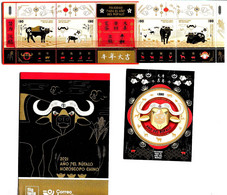 #10095 ARGENTINE,ARGENTINA 2021 CHINA LUNAR NEW YEAR BUFFALO OX ZODIAC ASTROLOGY COMBO S/S+FDC+POST BROCHURE - Neufs