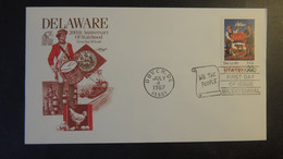 USA 1986 FDC Delaware Statehood Dover Postmark Good Used - 1981-1990