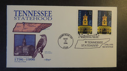 USA 1995 FDC Tennessee Statehood Birds Nashville Postmark Good Used - 1991-2000