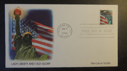 USA 2006 FDC Liberty Old Glory Coil Flags Washington Postmark Good Used - 2001-2010