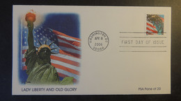 USA 2006 FDC Liberty Old Glory Pane Flags Washington Postmark Good Used - 2001-2010