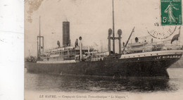 LE HAVRE PAQUEBOT "LE NIAGARA" 1910 TBE - Steamers