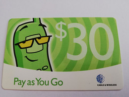 BARBADOS   $ 30 ,- PAY AS YOU GO GREEN    Prepaid      Fine Used Card  ** 8746 ** - Barbados (Barbuda)