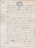 MENET '( 15 )  - Village De Redouillac - Généralité Cantal ' La Loi Ke Roi '  De 1789 - 8 Sols - 1 Feuille - Cachets Généralité