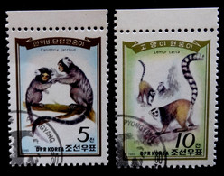 KOREA 1985  SC#2486/87 Pair, Monkeys Used / Cto - Schimpansen