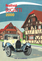 Carte Postale Neuve Festival BUGATTI 2000 Type 44 A à GAMBSHEIM - Manifestazioni