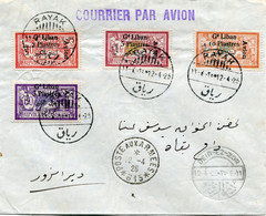 GRAND LIBAN LETTRE PAR AVION DEPART RAYAK 12-4-25 POUR LA SYRIE - Briefe U. Dokumente