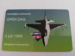 NETHERLANDS  ADVERTISING CHIPCARD  OPEN DAG / AIRPLANE LEEUWARDEN      MINT    ** 8771** - Privées