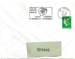 ALLIER - Dépt N° 03 = CUSSET 1969 = FLAMME SECAP ' PENSEZ à INDIQUER NUMERO DEPARTEMENT ' - Código Postal