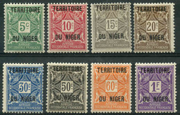 Niger (1921) Taxe N 1 à 8 * (charniere) - Other & Unclassified