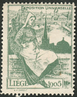 Belgie Belgique Liege Luik Lüttich 1905 " Exposition Universelle Intern. " Vignette Cinderella Reklamemarke Sluitzegel - Cinderellas
