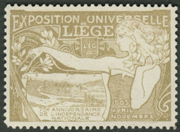 Belgie Belgique Liege Luik Lüttich 1905 " Exposition Universelle Intern. " Vignette Cinderella Reklamemarke Sluitzegel - Erinofilia
