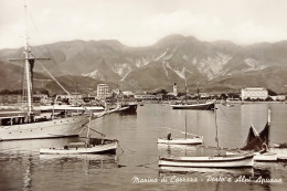 Cartolina - Marina Di Carrara - Porto E Alpi Apuane - 1955 Ca. - Massa