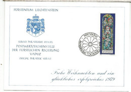 LIECHTENSTEIN FELICITACION NAVIDAD CHRISTMAS 1978 - Brieven En Documenten