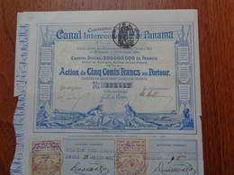 PANAMA - CANAL INTEROCEANIQUE DE PANAMA - ACTION DE 500 FRS - PARIS 1880 - Unclassified