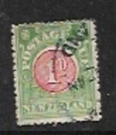 NEW ZEALAND 1902 1d RED & GREEN - Portomarken