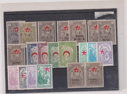 TURQUIE- LOT TP BIENFAISANCE ENTRE LES N°50 & 70+ Variété-paire TP N° 63X Et 63 Sans Le I XX TTB 1936 - 1934-39 Sandjak D'Alexandrette & Hatay