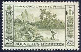 NEW HEBRIDES FRANCE - Island Landscape; Spearfisherman - **MNH - 1957 - Neufs