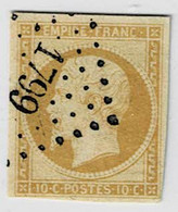 A7b- N°13 Citron Signé Calves Sans Défaut - 1853-1860 Napoléon III.