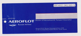 Russia Russian Carrier AEROFLOT Airline Passenger Miscellaneous Charges Order Ticket 2003 Used (49206) - World