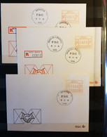 02 - 22 //  Belgique Timbres De Distributeur -  3 Lettres - Bruxelle - Antwerpen - 1er Jour - First Day Covers - 1980-99