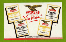 BUVARD  :Vin Calvet  Vin Parfait  Bordeaux - Schnaps & Bier