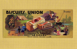 Buvard : Biscuits UNION  Le Regal  Chasseur Velo Peche - Cake & Candy