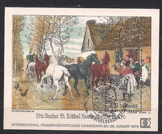 Denmark Danmark 1976 Yvertn° Bloc 4 (o) Oblitéré Cote 15,00 Euro Hafnia '76 Faune Chevaux Paarden Horses - Blocs-feuillets