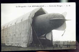LA REPUBLIQUE GRANDES MANOEUVRES CARTE PHOTO - Airships