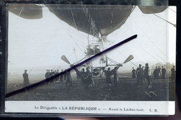LA REPUBLIQUE GRANDES MANOEUVRES CARTE PHOTO - Zeppeline