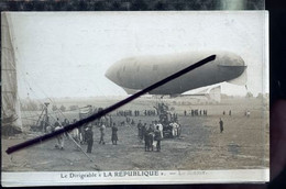 LA REPUBLIQUE GRANDES MANOEUVRES CARTE PHOTO - Airships