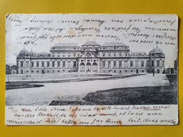 Postcard Wien Vienna Belvedere 1904 Austria - Belvedere
