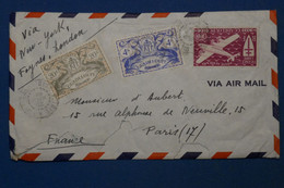 AR3 GUADELOUPE  BELLE LETTRE  D UNE VRAIE ARCHIVE 1941 PAR AVION   A PARIS FRANCE VIA LONDON + - Briefe U. Dokumente