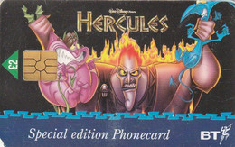 UK, BCC-119B, Hercules 6 - Hades, Pain And Panic, Disney, 2 Scans.   Chip : GEM2 (Red)   Please Read - BT Allgemeine